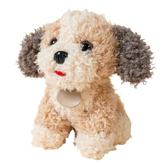 Toy Realistic Teddy Dog Stuffed Animal Soft Lamb Puppy Cuddly Companion for Kids Indoor Outdoor