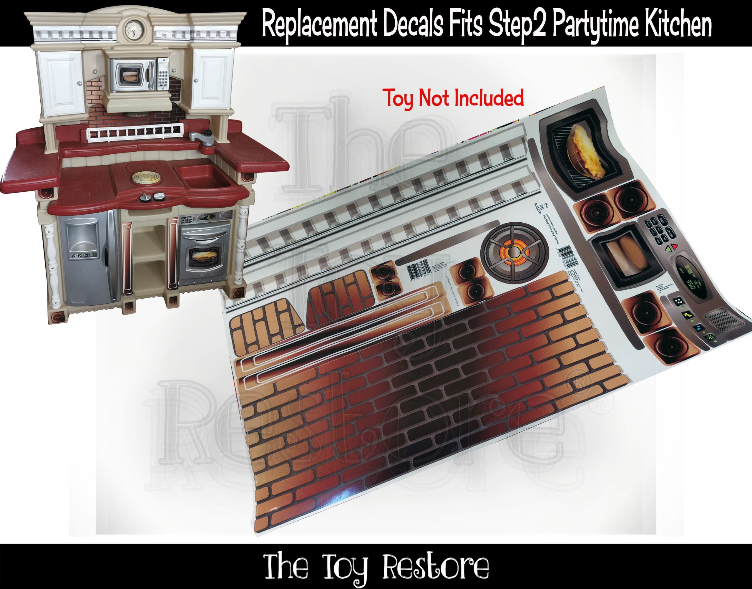 Step Play Kitchen Replacement Stickers Toy Restore Replacement