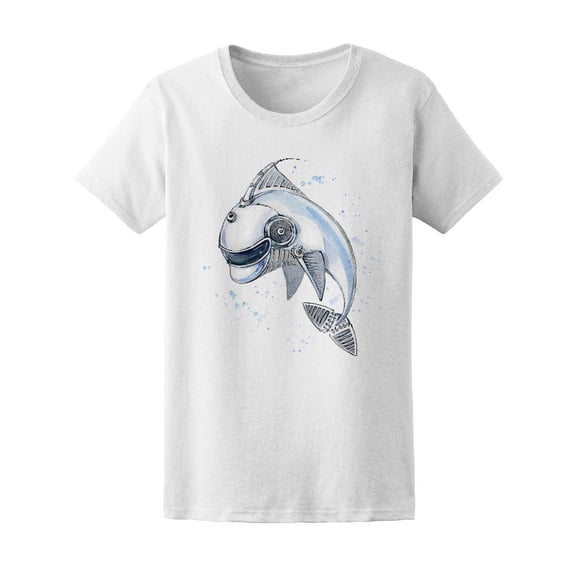 Toy Robot Cute Dolphin T-Shirt Women -Image by Shutterstock, Female Small