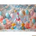 thumbnail image 1 of Toy Room Unicorn Balloons Door Photography Backdrops Lighthouse Cloud Moon Baby Birthday Party Photo Studio Background ET-0, 1 of 5