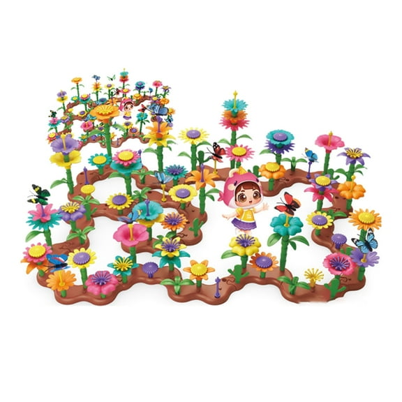 Toy Savings! Uhuya 272-Piece Childrens Variety Garden World Assembling Garden Building Blocks Set Diy Intellectual Flower Arrangement Assembling and Building Toys E