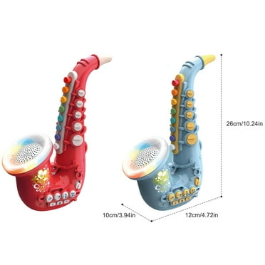 Toy Saxophone Early Education Toy Kids Trumpet Enlightenment Saxophone with Light Effects and Music for Kids Practice Gift