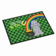 thumbnail image 1 of Toy Silver Poodle St. Patrick's Day Indoor or Outdoor Mat 24x36 36 in x 24 in, 1 of 5