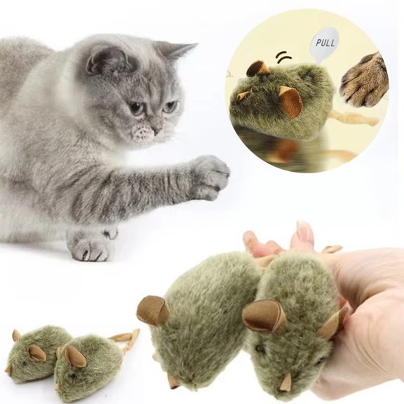 Toy: Smart Squeaky Plush Mouse for Self-Entertainment,Interactive Pet Toys,Gifts for Pets and Pet Lovers(a)