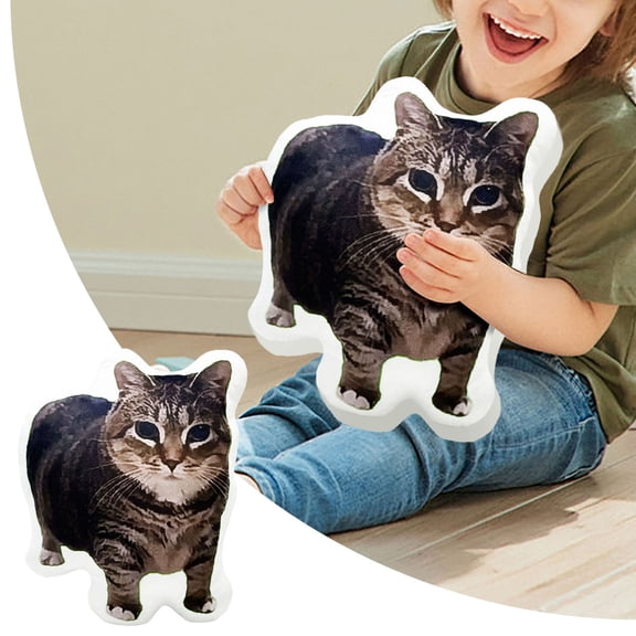 Toy Soft Animal Pillow with Adorable Cat Design for Comfort and Relaxation - for All Ages Ideal for Indoor Use Great Sleeping Companion