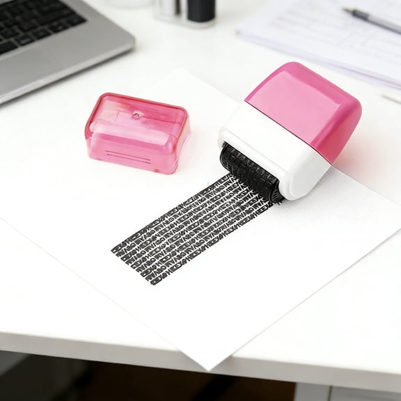 Toy Stamp Toy for Identity Roll Printing Privacy Seal for Indoor and Use Portable Compact Design Safe for Ages 3+ Ideal,4 cmx5.5 cm,Pink