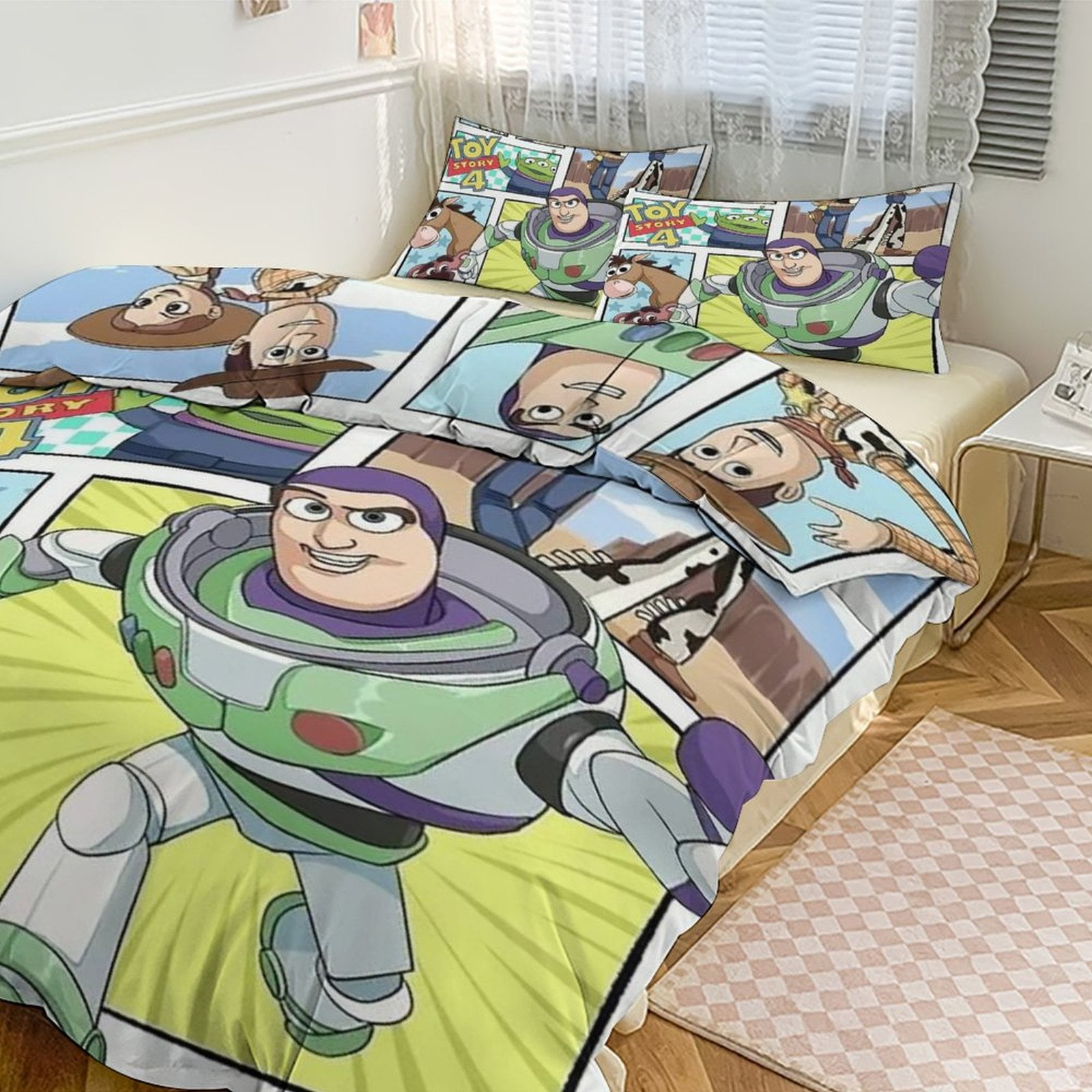 Toy Sto-ry Bedding Set Anime Three-piece for Boys Girls Teens Twin Toy ...