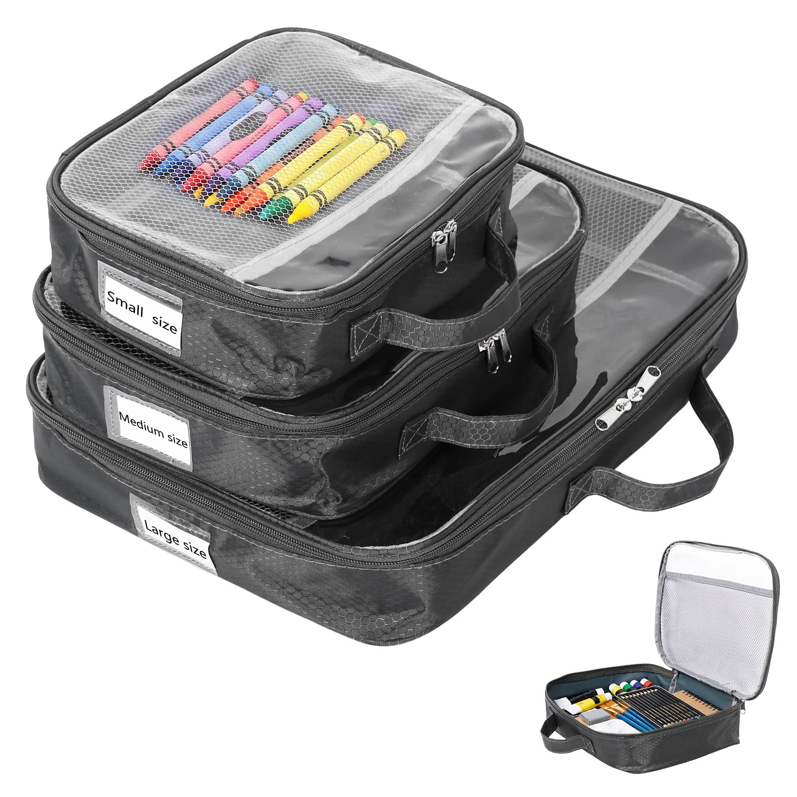 Toy Storage Bag，3pcs Toy Storage Organizer for Car Toys Organization Blocks Travel Bags Activity Bags