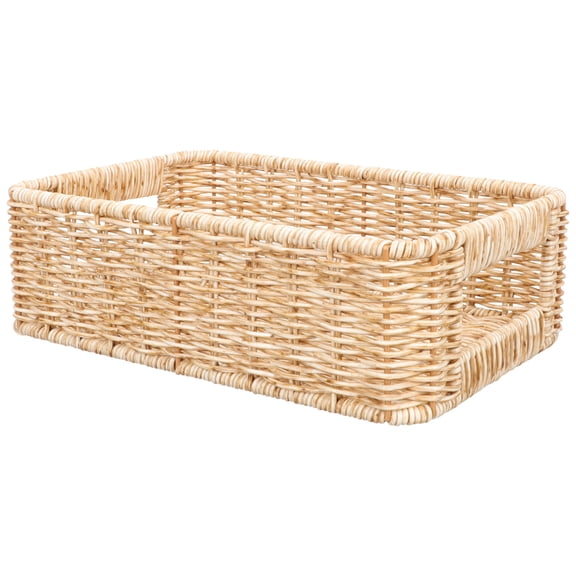 Hand Woven Imitation Basket 1 Set Simple Storage Home Decor Basket