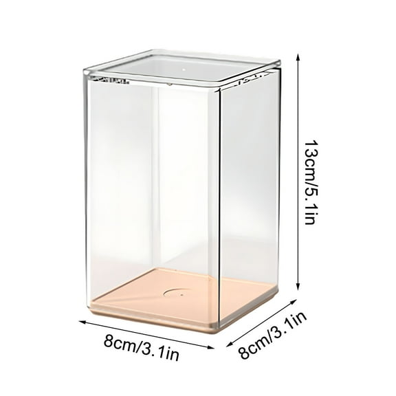Toy Storage Box, Transparent Display Case, 4 Pack Clear Plastic Figurine Organizer, Durable Protective Storage Container, Modern Design, Compact Size 5.1x3.1x3.1 Inches