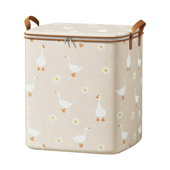 Toy Storage ! siubich 140L Storage Containers with Reinforced Handle Sturdy Zipper, Closet Storage for Blanket Comforter Pillow Bedding-Beige