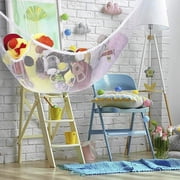 Toy Storage Hammock for Stuffed Animals Teddies, Mesh Toys Holder Net Organizer Kids Bedroom Baby Birthday Shower Mesh Toys Organizer