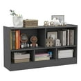thumbnail image 1 of Toy Storage Organizer, 2-Tier Kids Bookshelf, 5 Cube Kids' Bookcases, Cabinets & Shelves, Wooden Toy Organizers, Small Book Shelf for Bedroom, Playroom, Classroom, Nursery (Gray), 1 of 9