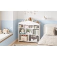 thumbnail image 1 of Toy Storage Organizer 9-Cubby Kids Bookshelf 40.7in Width White Bookcase Toddlers Playhouse Cabinet Shelf for Boys Girls Wooden Cubby Storage Toy Shelf for Playroom, Nursery, Kids Room, 1 of 9