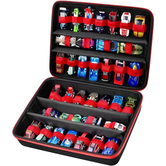 Toy Storage Organizer Case, Portable Carrying Container Carrier Holder Fit for 36 Toys Car (Box Only)