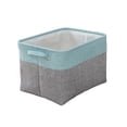 thumbnail image 1 of Toy Storage Organizer Fabric Basket 14.96 in x 11.02 in x 9.45 in Rectangular Collapsible Bin with Carry Handles, 1 of 6