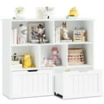 thumbnail image 1 of Vabches Kids Bookshelf and Toy Storage with 2 Movable Drawers, White, 1 of 8