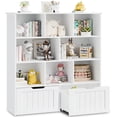 thumbnail image 1 of Vabches Toy Storage Organizer, Kids Bookshelf and Toy Storage with 2 Movable Drawers, White, 1 of 8