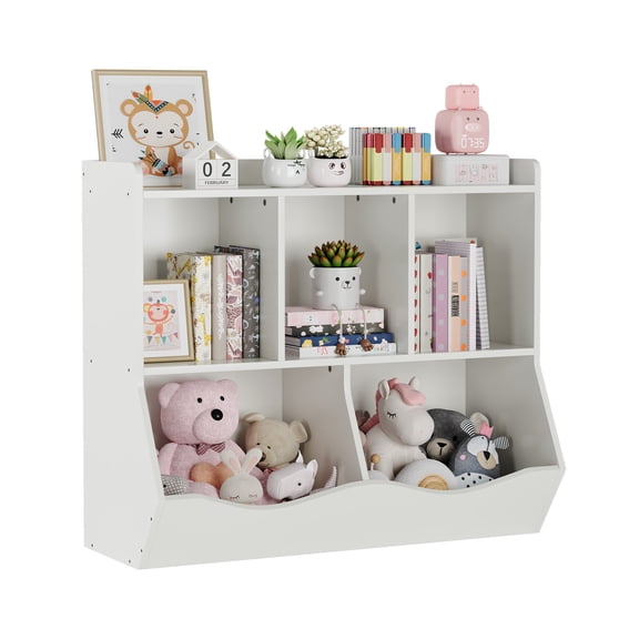 Toy Storage Organizer, Kids Bookshelf, Wood Toy Storage Cabinet, Children's Toy Shelf Kids Book Rack Storage Bookshelf Toddler Book Toy Shelf