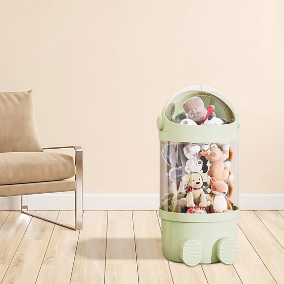 Toy Storage Organizer for Kids, Transparent Multi-Layer Box for Stuffed Animals and Dolls, Easy Assembly and Space-Saving Design for Home Organization