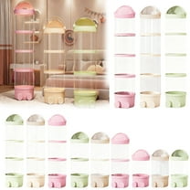 Toy Storage Tube 2026 Stuffed Animal Storage Tube Pet Transparent Plush Stuffed Animal Toys Display Toy Tower Storage for Home Living Room Bedroom Middle Green 38 In