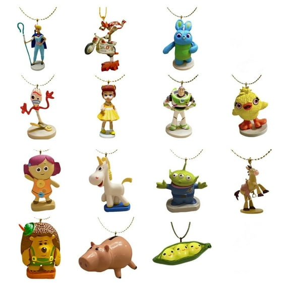 Toy Story 14pc Ornament Peas In A Pod Alien Bullseye Buzz Etc Figure Charms Pvc