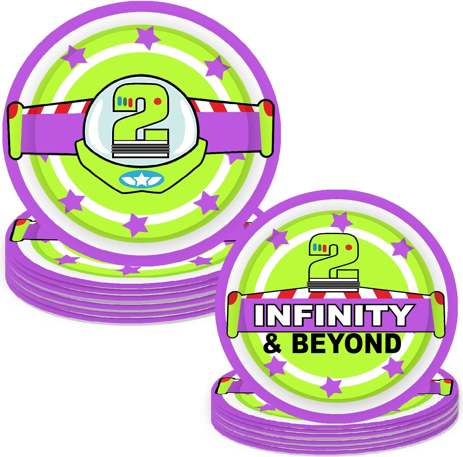 Toy Story 2nd Birthday Decorations Buzz Lightyear Plates, Paper Plates