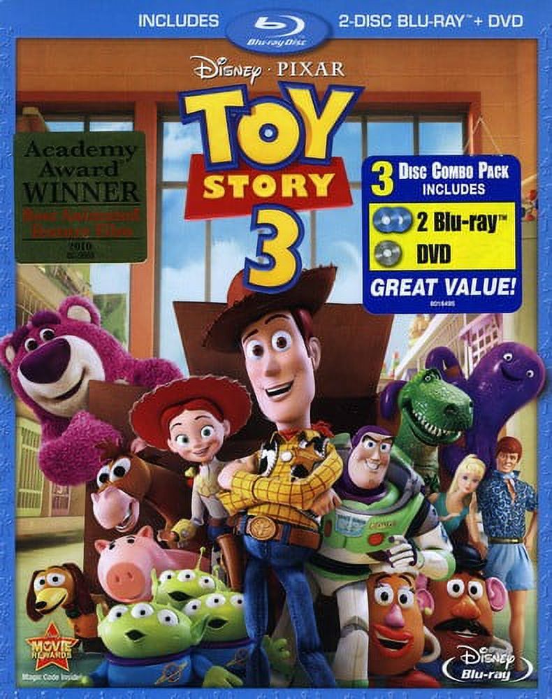 Toy Story 3  [BLU-RAY] With DVD, Widescreen, Ac-3/Dolby Digital, Dolby, Digital Theater System, Dubbed, Subtitled - image 1 of 4