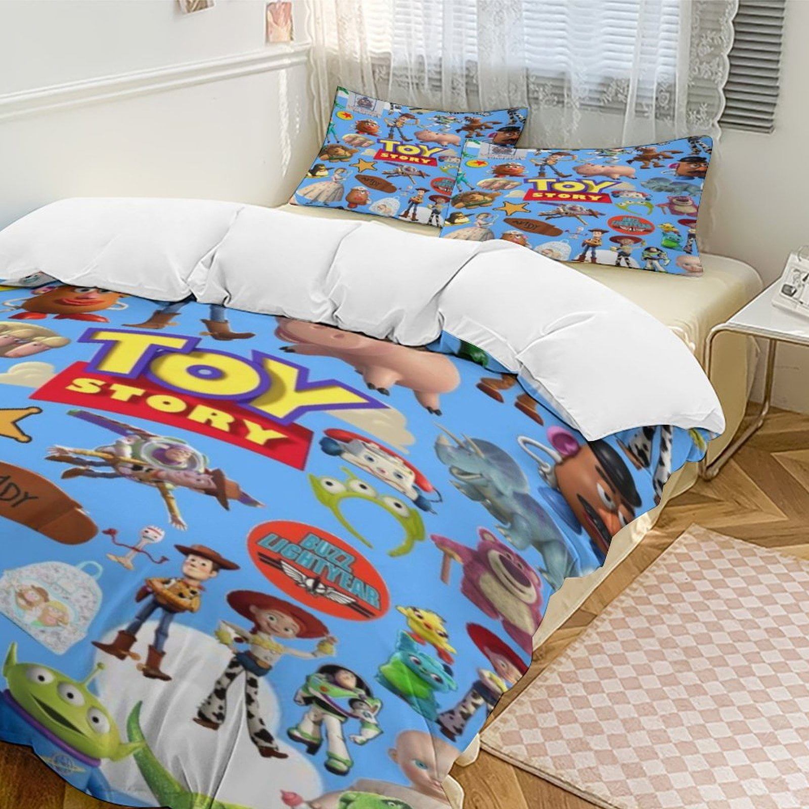 Toy Story 3 Piece Bedding Set Cartoon Comforter Set Cute Duvet Cover ...