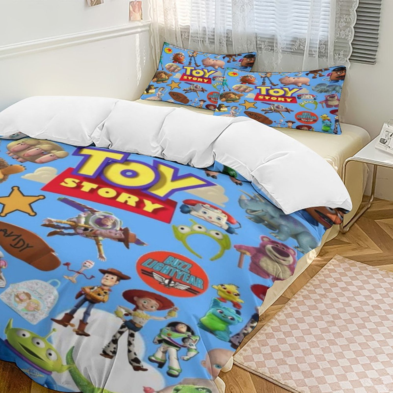 Toy Story 3 Piece Bedding Set Cartoon Comforter Set Cute Duvet Cover ...