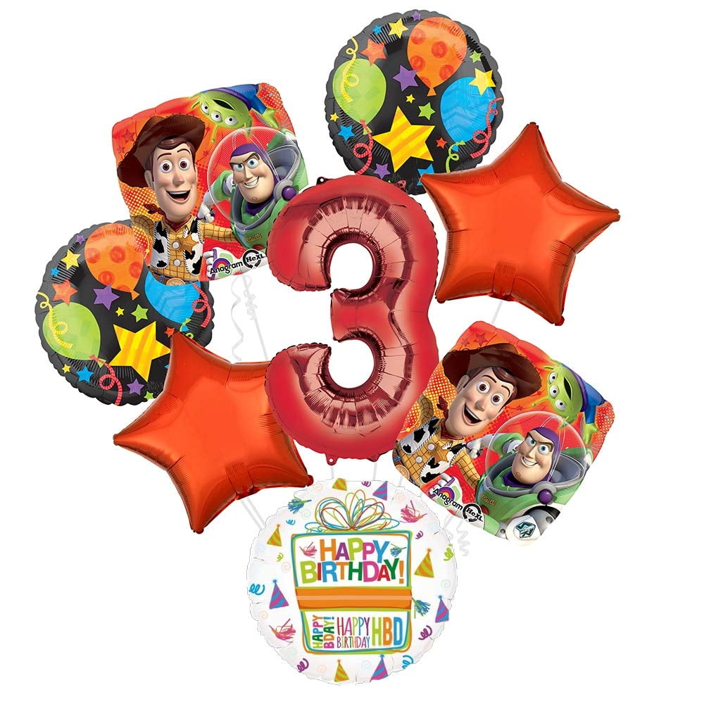 MAYFLOWER PRODUCTS Toy Story 3rd Birthday Party Supplies Balloon Bouquet Decorations