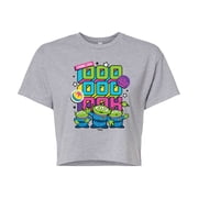 Toy Story 4 - Aliens Ooo Stacked - Juniors Cropped Cotton Blend T-Shirt