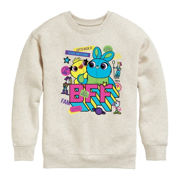 Toy Story 4 - Bff Ducky Bunny - Toddler & Youth Crewneck Fleece Sweatshirt