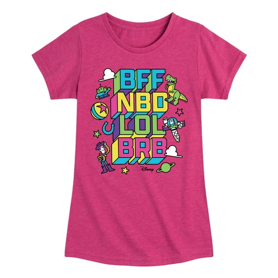 Toy Story 4 - Bff Nbd Lol Brb - Toddler & Youth Girls Short Sleeve Graphic T-Shirt