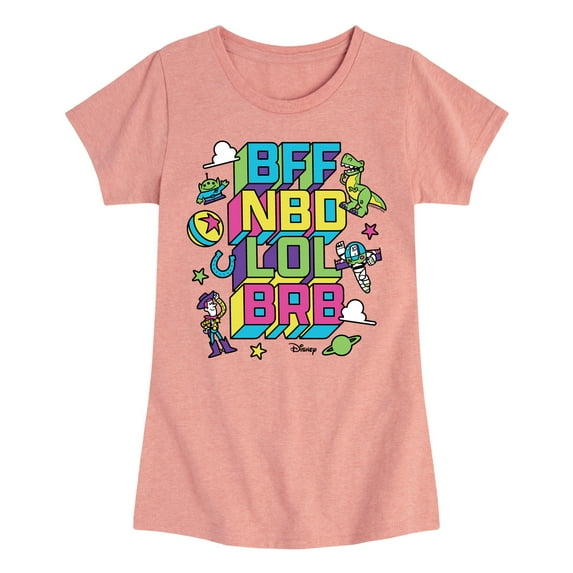 Toy Story 4 - Bff Nbd Lol Brb - Toddler & Youth Girls Short Sleeve Graphic T-Shirt