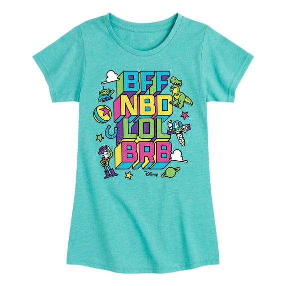 Toy Story 4 - Bff Nbd Lol Brb - Toddler & Youth Girls Short Sleeve Graphic T-Shirt