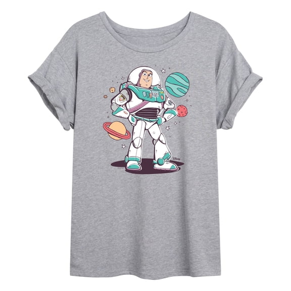 Toy Story 4 - Buzz And Planets Sketchy - Women's Oversized T-Shirt