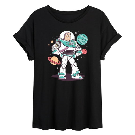 Toy Story 4 - Buzz And Planets Sketchy - Women's Oversized T-Shirt