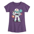 thumbnail image 1 of Toy Story 4 - Buzz And Planets Sketchy - Toddler & Youth Girls Short Sleeve Graphic T-Shirt, 1 of 5