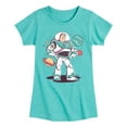 thumbnail image 1 of Toy Story 4 - Buzz And Planets Sketchy - Toddler & Youth Girls Short Sleeve Graphic T-Shirt, 1 of 5