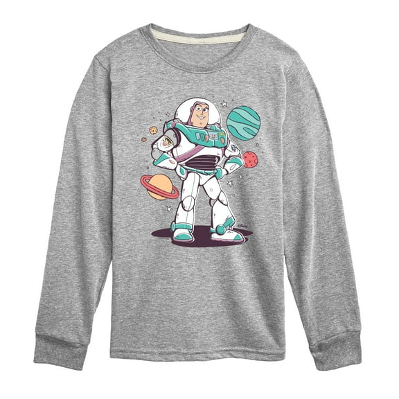 Toy Story 4 - Buzz And Planets Sketchy - Toddler & Youth Long Sleeve Graphic T-Shirt