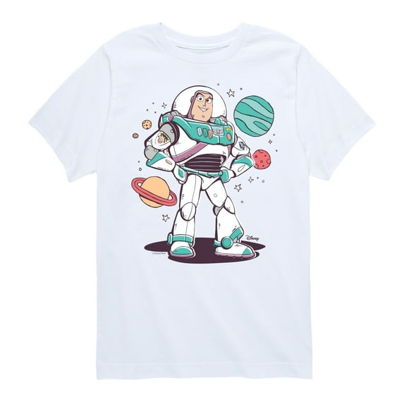 Toy Story 4 - Buzz And Planets Sketchy - Toddler & Youth Short Sleeve Graphic T-Shirt