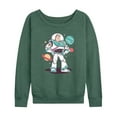 thumbnail image 1 of Toy Story 4 - Buzz And Planets Sketchy - Women's Lightweight French Terry Long Sleeve Shirt, 1 of 5