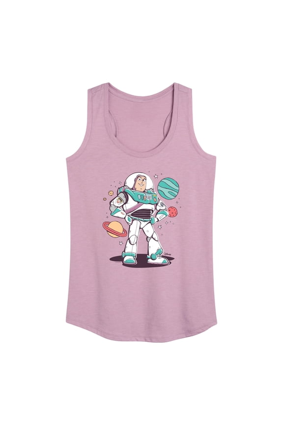 Toy Story 4 - Buzz And Planets Sketchy - Women's Racerback Tank Top