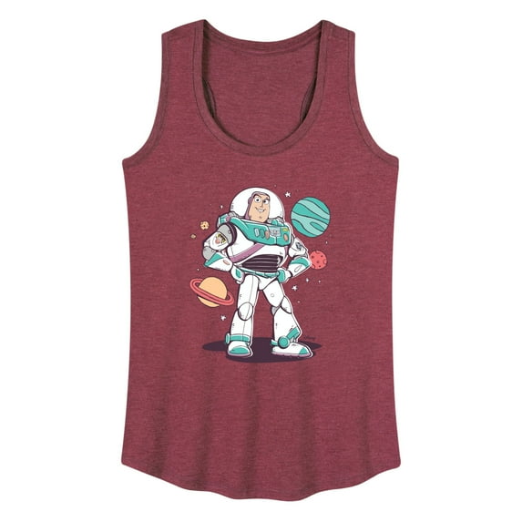 Toy Story 4 - Buzz And Planets Sketchy - Women's Racerback Tank Top