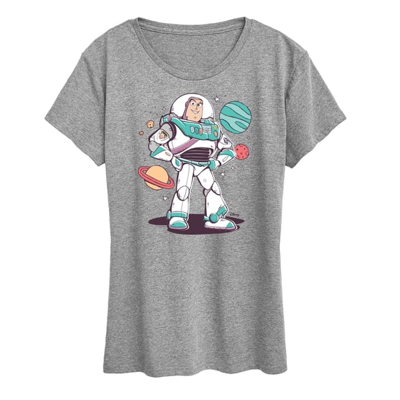 Toy Story 4 - Buzz And Planets Sketchy - Women's Short Sleeve Graphic T-Shirt