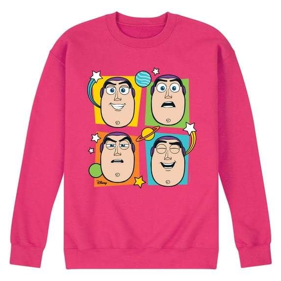 Toy Story 4 - Buzz Grid - Men's Crew Neck Fleece Pullover