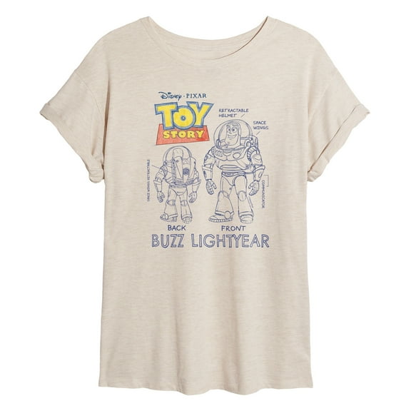 Toy Story 4 - Buzz Sketches - Women's Oversized T-Shirt