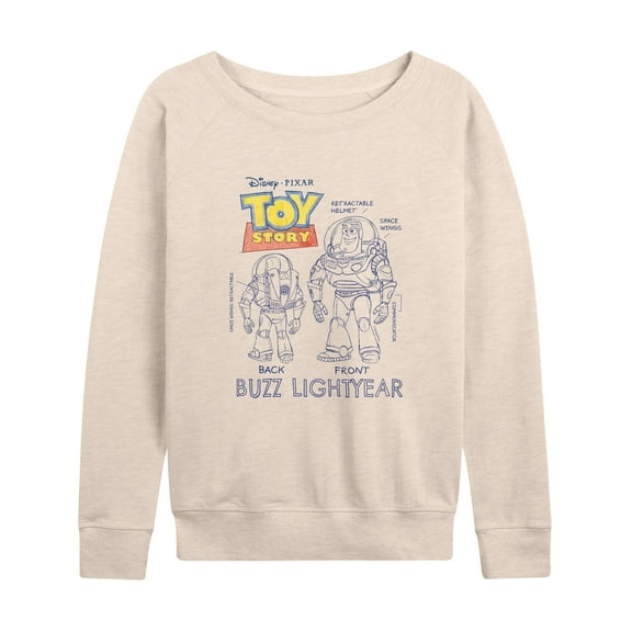 Toy Story 4 - Buzz Sketches - Women's Lightweight French Terry Long Sleeve Shirt