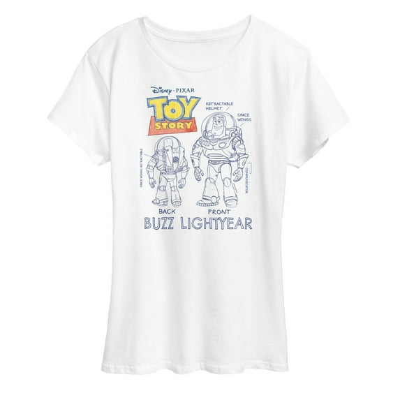 Toy Story 4 - Buzz Sketches - Women's Short Sleeve Graphic T-Shirt